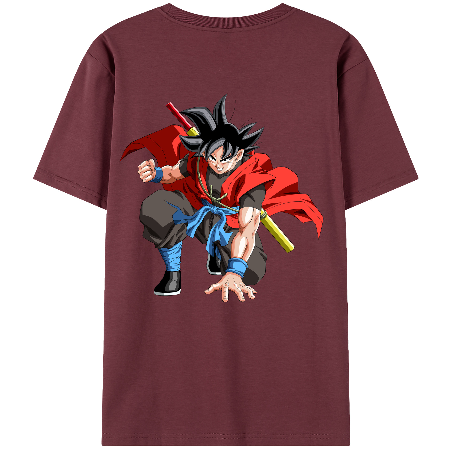 （画像用） ドラゴンボール 孫悟空（そん ごくう）Son Goku カカロット DRAGON BALL Kakarotto 綿100％半袖Tシャツ（背面プリント）
